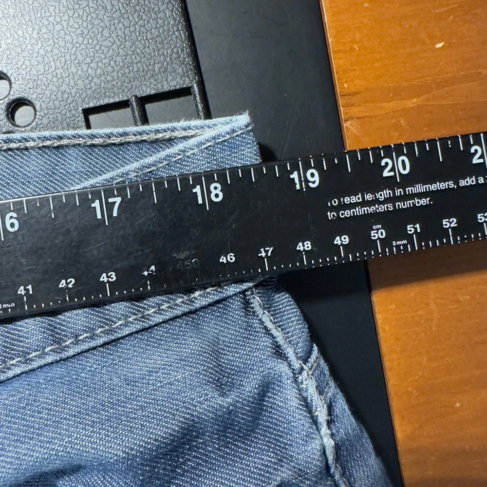 Levi's 514 Straight Fit Jeans Mens 38x32 Blue Medium Wash Denim Baggy Classic‎